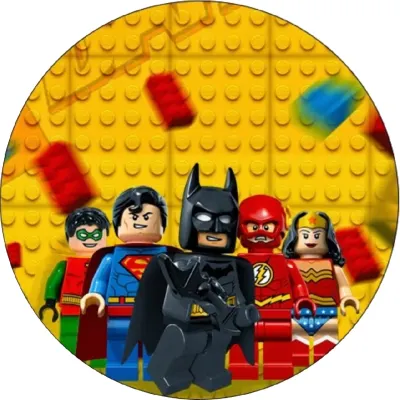 LEGO – Superhrdinové – jedlý papír na dort