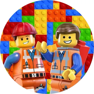 LEGO – Dělníci – jedlý papír na dort