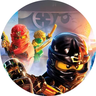 LEGO Ninjago – Cole, Kai a létající koráb – jedlý papír na dort