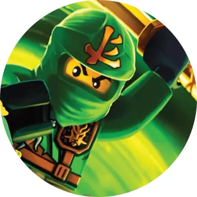 LEGO Ninjago – zelený ninja s kordem – jedlý papír na dort