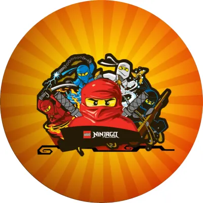 LEGO Ninjago – Kai na paprskovém pozadí – jedlý papír na dort