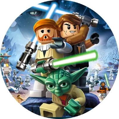 LEGO – Star Wars – bitva klonů pod hvězdami – jedlý papír na dort