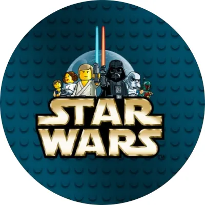 LEGO – Star Wars – Luke, Darth Vader a Leia – jedlý papír na dort