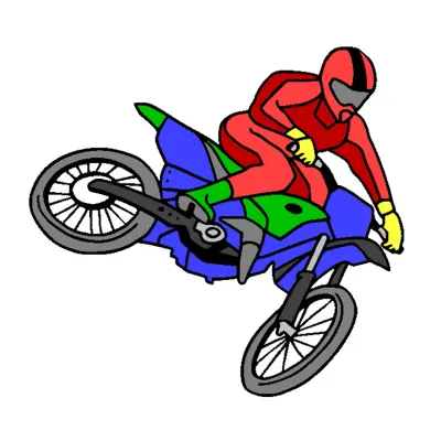 Motorka – skok na terénním stroji – jedlý papír na dort