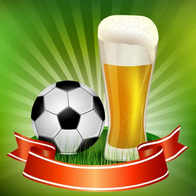 Fotbal a pivo – jedlý papír na dort