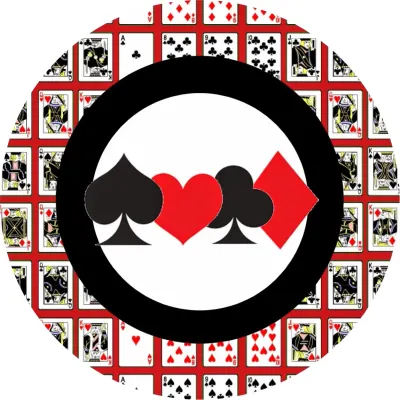 Poker – karty – symboly a karty v pozadí – jedlý papír na dort