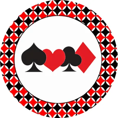 Poker – karty – symboly s geometrickým lemem – jedlý papír na dort