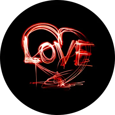 Love – Black – jedlý papír na dort
