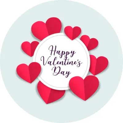 Happy Valentines Day – jedlý papír na dort