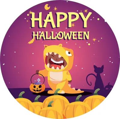 Dino Halloween – jedlý papír na dort