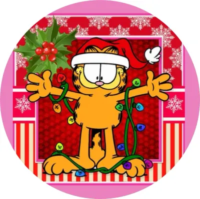 Garfield – Vánoce – jedlý papír na dort