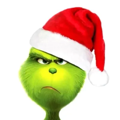 Grinch – Vánoce: detail zamračené tváře – jedlý papír na dort