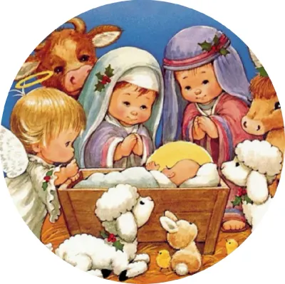 Ježíškovo narození – jedlý papír na dort