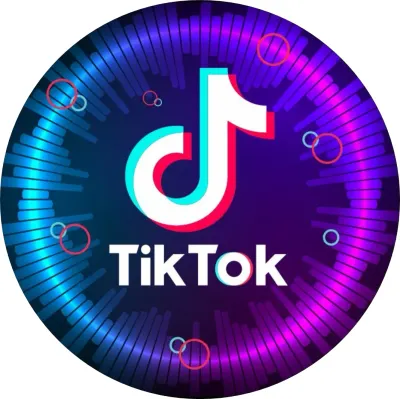 Tik Tok – logo s nápisem a ekvalizérem – jedlý papír na dort