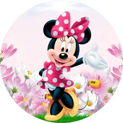 Minnie – tanec na louce s včelkami – jedlý papír na dort