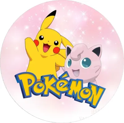 Pokémon – Mávající Pikachu a Jigglypuff – jedlý papír na dort