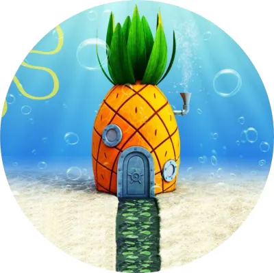 SpongeBob – ikonický ananasový dům – jedlý papír na dort