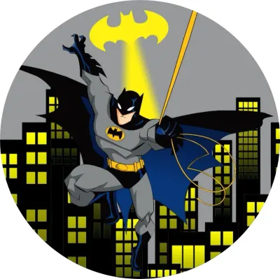 Batman – v letu s lanem a signálem – jedlý papír na dort