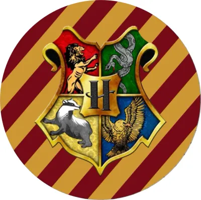 Harry Potter – bradavický erb a pruhy – jedlý papír na dort