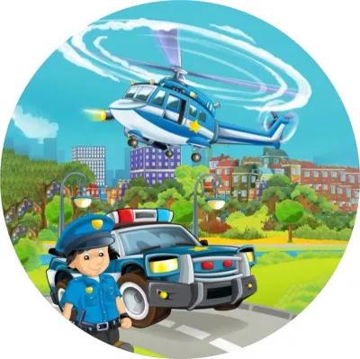 Policejní jednotka – jedlý papír na dort