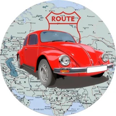 Auto – mapa – jedlý papír na dort