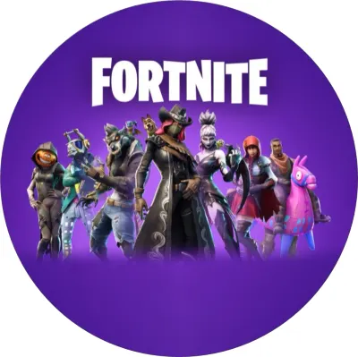 Fortnite – Kovboj, vlkodlak a růžová lama – jedlý papír na dort