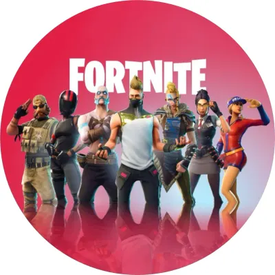 Fortnite – Drift na růžovém pozadí – jedlý papír na dort