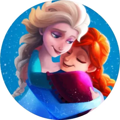 Frozen – sesterské objetí Anny a Elsy – jedlý papír na dort