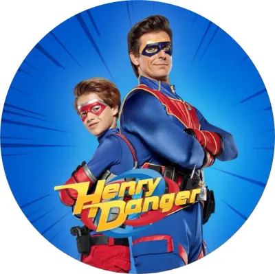 Henry Danger – Kapitán Man a Henry s logem – jedlý papír na dort