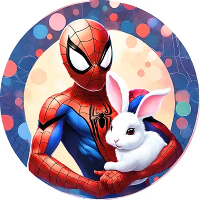 Spider-Man se zajíčkem – jedlý papír na dort