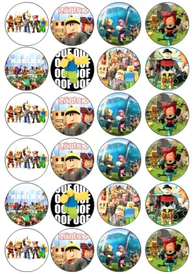 Roblox – herní scény, postavičky a stavitel – jedlá kolečka na cupcakes