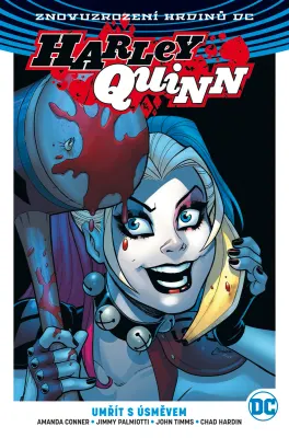 Harley Quinn – s palicí a banánem – obdélníkový jedlý papír na dort