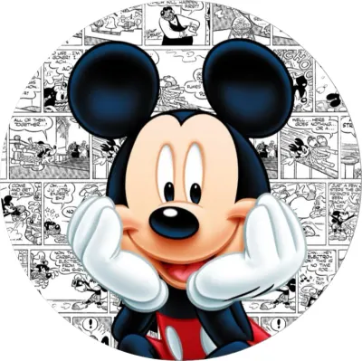 Mickey Mouse – retro komiksové pozadí – jedlý papír na dort