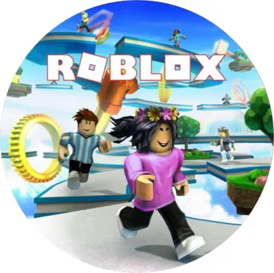 Roblox – překážková dráha v oblacích – jedlý papír na dort