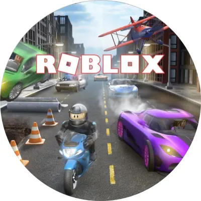 Roblox – městská honička s motorkou – jedlý papír na dort