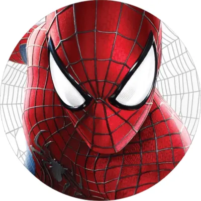 Spiderman – velká maska na světlém pozadí – jedlý papír na dort