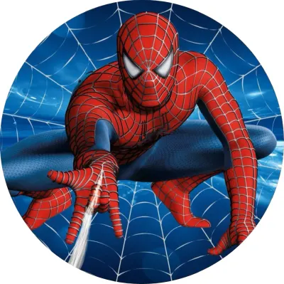 Spiderman – skok na modré pavučině – jedlý papír na dort