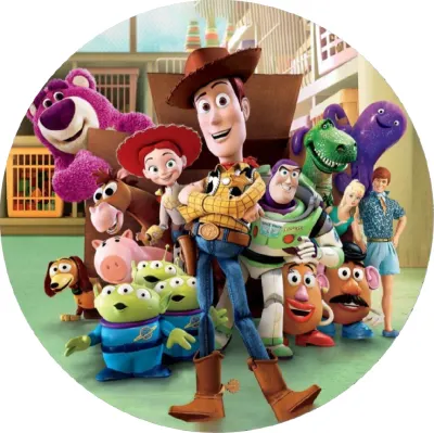 Toy Story – Woody, Buzz a medvěd Mazel – jedlý papír na dort