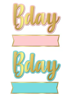 B – Day – obdélníkový jedlý papír na dort