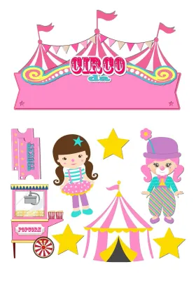 Cirkus – obdélníkový jedlý papír na dort