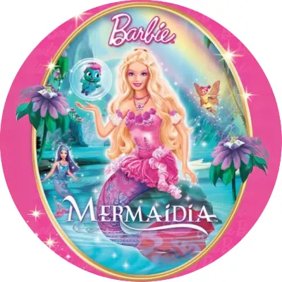 Barbie mořská víla – jedlý papír na dort
