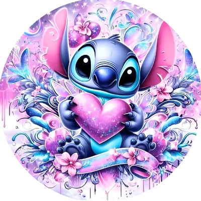 Lilo a Stitch – Stitch se třpytivým srdcem – jedlý papír na dort