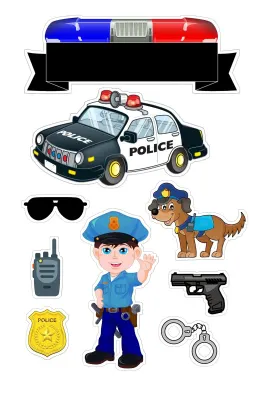 Policie – obdélníkový jedlý papír na dort