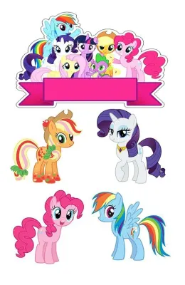 Můj malý pony – obdélníkový jedlý papír na dort