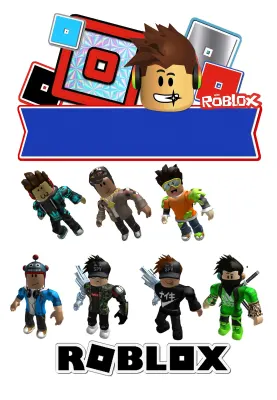 Roblox – obdélníkový jedlý papír na dort