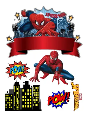 Spiderman – obdélníkový jedlý papír na dort