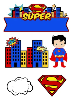 Superman – obdélníkový jedlý papír na dort