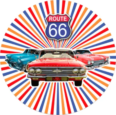 Auto – Route 66 – jedlý papír na dort