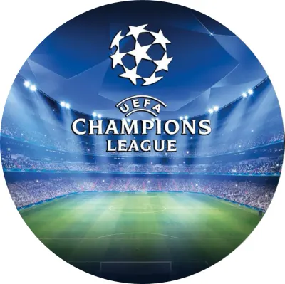 Champions League – stadion a hvězdný míč – jedlý papír na dort