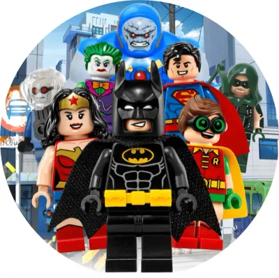 LEGO hrdinové – jedlý papír na dort